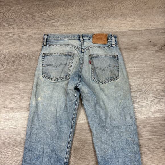 Vintage 80s Levi's 501 Redline Selvedge Denim Straight Leg Jeans 32x34 (30x30) - Picture 4 of 16